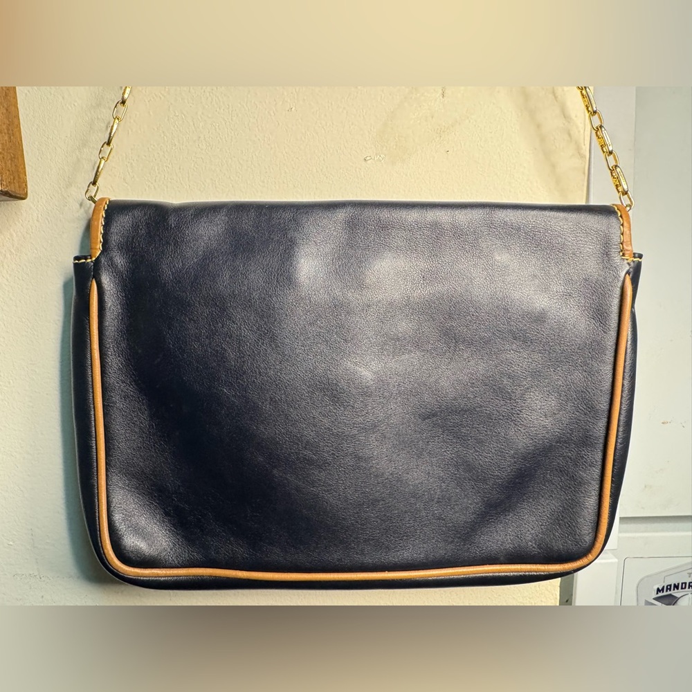 Vintage Celine Envelope clutch with logo chain. - Picture 13 of 16